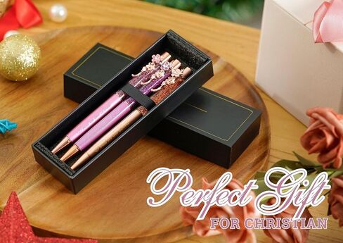 InnoBeta Christian Gifts, Floral Glitter Ballpoint Pen Set of 3, Spiritual Encouragement Inspirational Religious Pens in Kuwait