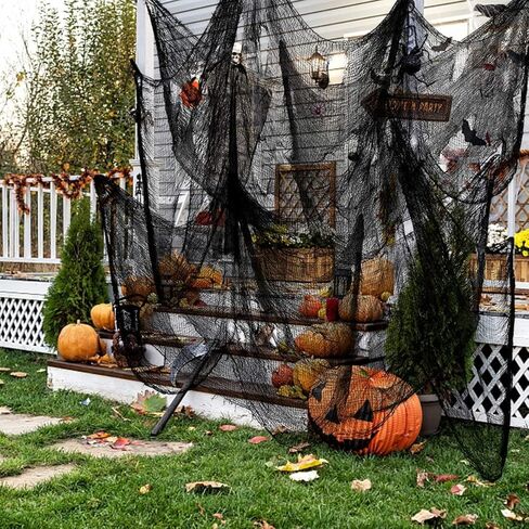 Black Creepy Cloth - Party Decorations Clearance - 29X72 Inch Spooky Fabric Cloth for Haunted House Party Outdoor Or Indoor in Saudi Arabia
