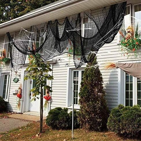 Black Creepy Cloth - Party Decorations Clearance - 29X72 Inch Spooky Fabric Cloth for Haunted House Party Outdoor Or Indoor in Saudi Arabia