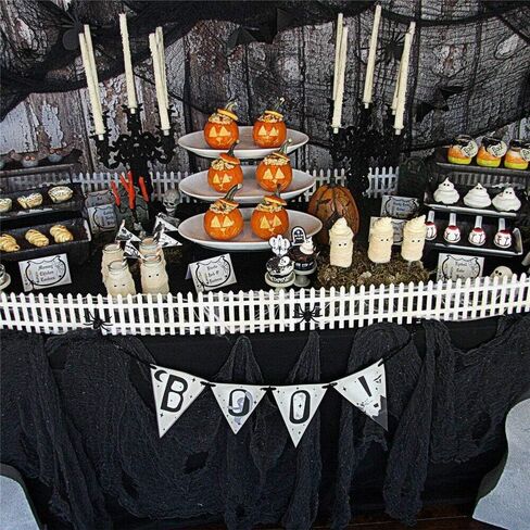Black Creepy Cloth - Party Decorations Clearance - 29X72 Inch Spooky Fabric Cloth for Haunted House Party Outdoor Or Indoor in Saudi Arabia
