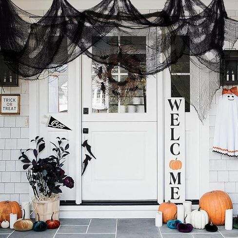 Black Creepy Cloth - Party Decorations Clearance - 29X72 Inch Spooky Fabric Cloth for Haunted House Party Outdoor Or Indoor in Saudi Arabia