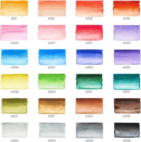 ARTEZA Real Brush Pens, 96 Watercolor Pens with 108-Slot Case, Drawing Markers with Flexible Brush Tips, Watercolor Markers for Artists in Kuwait