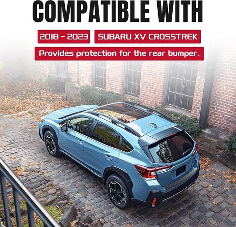 HECASA واقي المصد الخلفي متوافق مع 2018-2023 Subaru XV Crosstrek E771SFL100 غطاء لوحة عتبة المصد العلوي وسادة الخطوة باللون الأسود in Saudi Arabia