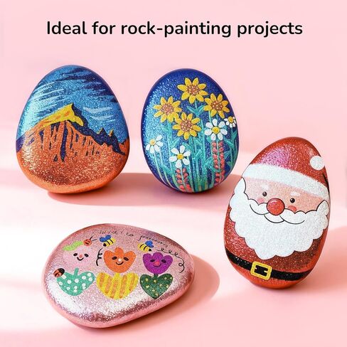 Glitter Acrylic Paint Markers 14 Colors– Metallic Paint Pens for Rock Painting, Wood, Ceramic, Paper & DIY Crafts – 0.7mm Fine Tip Glitter Markers for Scrapbooking, Card Making & Journaling in Saudi Arabia
