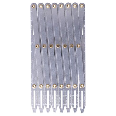 Aluminum Expanding Measuring Ruler, Household Aluminum Sewing Gauge DIY Quilting Button Spacing Device Multifunctional DIY Curtain Accessories Sewing Tool for Household in Saudi Arabia