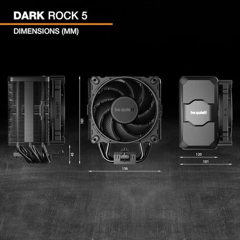 be quiet! Dark Rock 5 | High Airflow CPU Cooler | BK035 in Kuwait