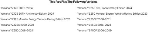 مجموعة سدادات الصدمات الخلفية من Tusk متوافقة مع Yamaha YZ125/YZ250 2006-2025/YZ250F 2006-2011/YZ450F 2006-2009 in Kuwait
