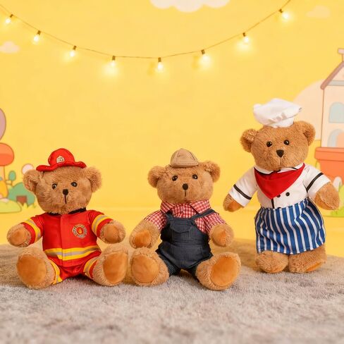 HollyHOME Pajama Bear Stuffed Animal with Clothes Teddy Bear in Bathrobe Plush Toy Birthday Bedtime Gift for Girls 16 inches in Kuwait