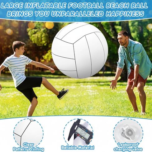 Meooeck 2 Pcs Giant Inflatable Beach Balls 40 Inch Large Baseball PVC Blow up Float Toys for Summer Beach Swimming Pool Party Favor Outdoor Activity Games in Kuwait