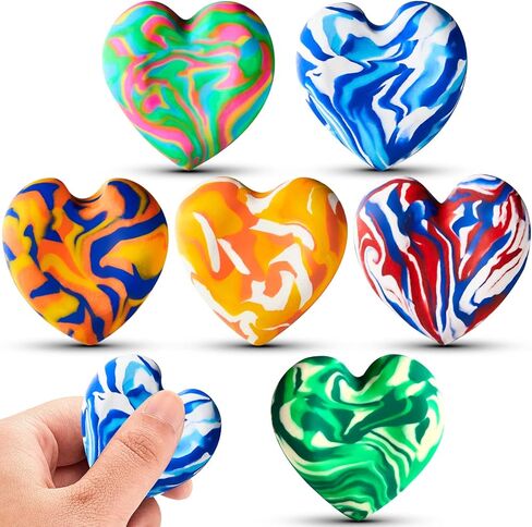 Honeydak 12 Pcs Thumb Worry Stone Worry Stones for Anxiety Clay Anxiety Stone Colorful Stress Stone Soothing Stone Easy to Carry, 12 Styles in Kuwait