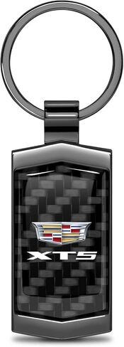 iPick Image for Cadillac XT5 Logo Real 3K Carbon Fiber Metal Case Key Chain in Saudi Arabia