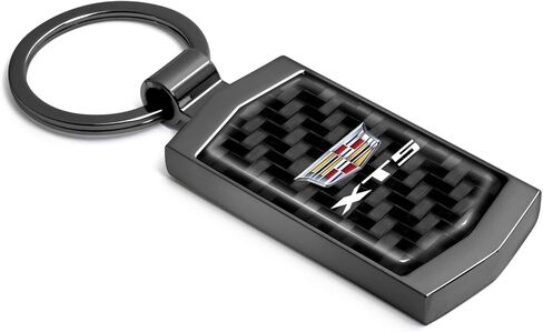 iPick Image for Cadillac XT5 Logo Real 3K Carbon Fiber Metal Case Key Chain in Saudi Arabia