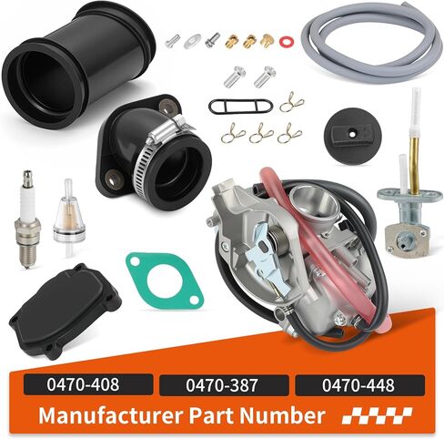 For Arctic Cat ATV 250 300 2001-2005 Carburetor Carb & Intake Manifold + Fuel Valve Petcock Kit 0470-448 0470-408 in Saudi Arabia