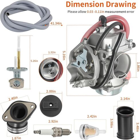 For Arctic Cat ATV 250 300 2001-2005 Carburetor Carb & Intake Manifold + Fuel Valve Petcock Kit 0470-448 0470-408 in Saudi Arabia
