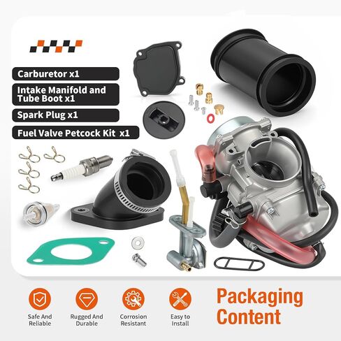For Arctic Cat ATV 250 300 2001-2005 Carburetor Carb & Intake Manifold + Fuel Valve Petcock Kit 0470-448 0470-408 in Saudi Arabia