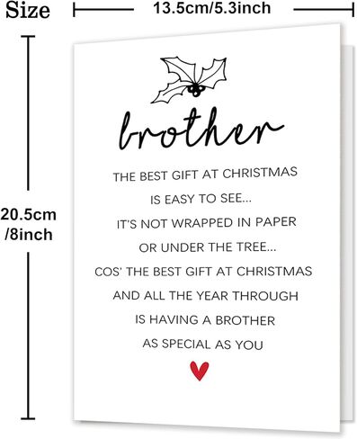 Ziwenhu Sweet Christmas Card, Romantic Greeting for Husband and Wife, Festival Gift for Boyfriend Girlfriend, Premium Quality, Blank Inside in Saudi Arabia