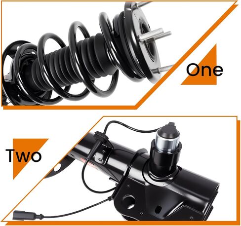 Pair Front Struts Shock Absorber Assembly w/Electronic Suspension Fit for 2013-2019 Lincoln MKT, for 2013-2016 Lincoln MKS V6 3.5L/3.7L, Replaces DA5Z-18124-K, DE9Z-18124-K in Saudi Arabia