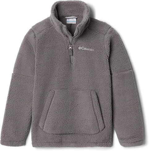 Columbia Youth Boys Rugged Ridge III Sherpa Half Zip, Black/City Grey, X-Small in Saudi Arabia