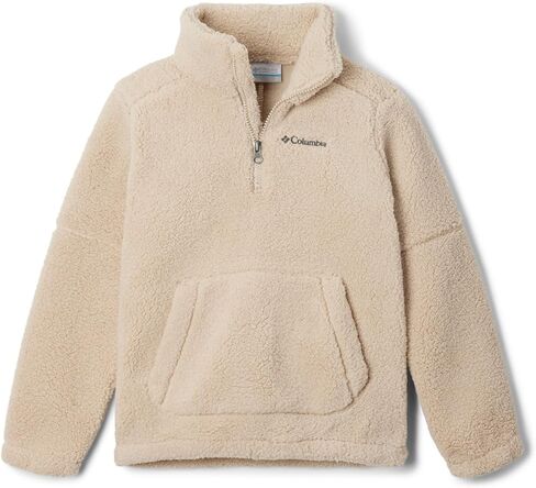 Columbia Youth Boys Rugged Ridge III Sherpa Half Zip, Black/City Grey, X-Small in Saudi Arabia