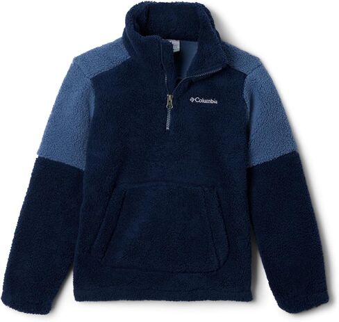 Columbia Youth Boys Rugged Ridge III Sherpa Half Zip, Black/City Grey, X-Small in Saudi Arabia
