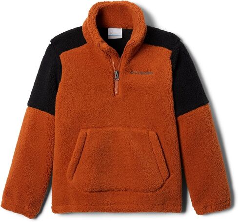 Columbia Youth Boys Rugged Ridge III Sherpa Half Zip, Black/City Grey, X-Small in Saudi Arabia