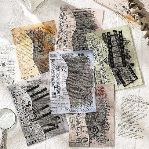 120 PCS Vintage Aesthetic Scrapbook Stickers,Transparent Sticker for Tenns Girls Boys DIY Diary Crafts Journaling Supplies Water Bottle Scrapbook Notebook Junk Journal Album in Saudi Arabia
