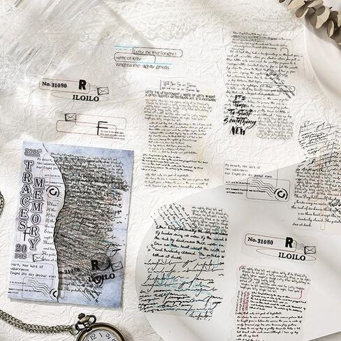 120 PCS Vintage Aesthetic Scrapbook Stickers,Transparent Sticker for Tenns Girls Boys DIY Diary Crafts Journaling Supplies Water Bottle Scrapbook Notebook Junk Journal Album in Saudi Arabia