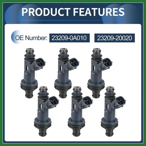 Motoforti Fuel Injector, Engine Fuel Injection Nozzle No.23209-0A010 for Toyota Avalon 1998-2004 3.0L for Toyota Camry 1998-2003 3.0L Navy Blue, 6 Pcs Long-lasting in Saudi Arabia