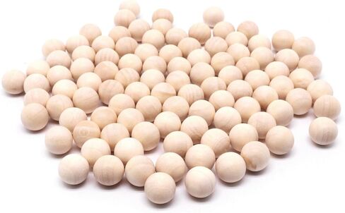 100PCS 1/2 Inch Wooden Balls for Crafts, Unfinished Round Wood Balls, Small Natural Wood Ball for DIY Decorative Projects, Arts and Crafts in Saudi Arabia