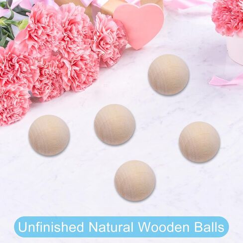 100PCS 1/2 Inch Wooden Balls for Crafts, Unfinished Round Wood Balls, Small Natural Wood Ball for DIY Decorative Projects, Arts and Crafts in Saudi Arabia