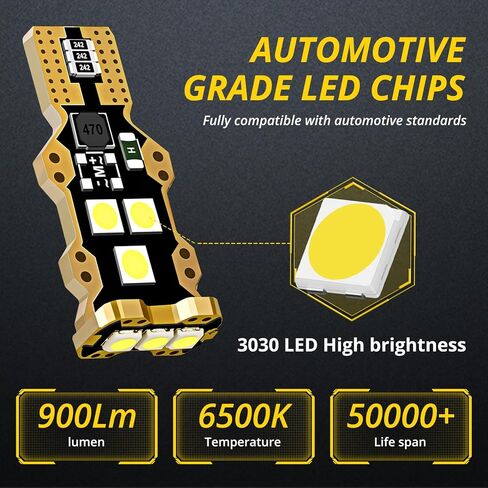 6000K أبيض فائق السطوع T15 3030 9SMD غير قطبي LED لمبة عكس الضوء 921 912 W16W 906 904 CANBUS خالية من الأخطاء النسخ الاحتياطي استبدال أضواء البضائع لإيقاف التثبيت العالي حزمة ضوء الفرامل الثالثة من 2 in Saudi Arabia