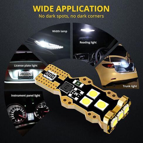 6000K أبيض فائق السطوع T15 3030 9SMD غير قطبي LED لمبة عكس الضوء 921 912 W16W 906 904 CANBUS خالية من الأخطاء النسخ الاحتياطي استبدال أضواء البضائع لإيقاف التثبيت العالي حزمة ضوء الفرامل الثالثة من 2 in Saudi Arabia