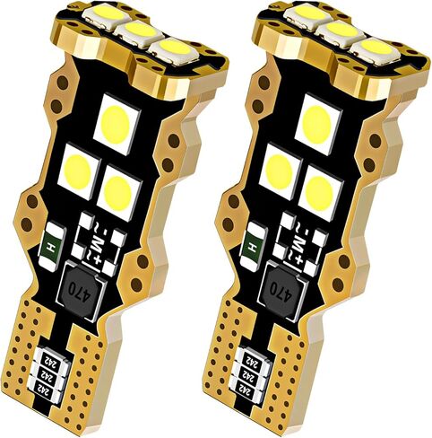 6000K أبيض فائق السطوع T15 3030 9SMD غير قطبي LED لمبة عكس الضوء 921 912 W16W 906 904 CANBUS خالية من الأخطاء النسخ الاحتياطي استبدال أضواء البضائع لإيقاف التثبيت العالي حزمة ضوء الفرامل الثالثة من 2 in Kuwait