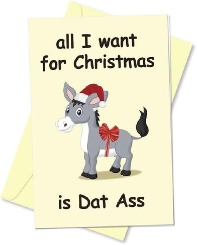 Naughty Christmas Card for Girlfriend Wife, Sexy Holiday Card, Rude All I Want for Christmas Gift in Saudi Arabia