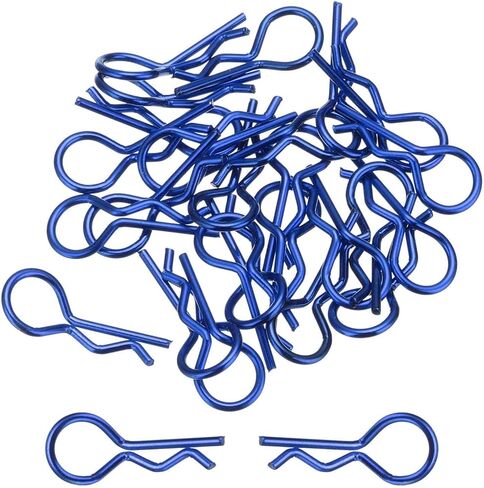 DMiotech 25Pcs Body Clips Bent RC Car Shell Clip Model Car R Pins Blue Universal Shell Replacement Parts for 1/10 Scale RC Car in Saudi Arabia