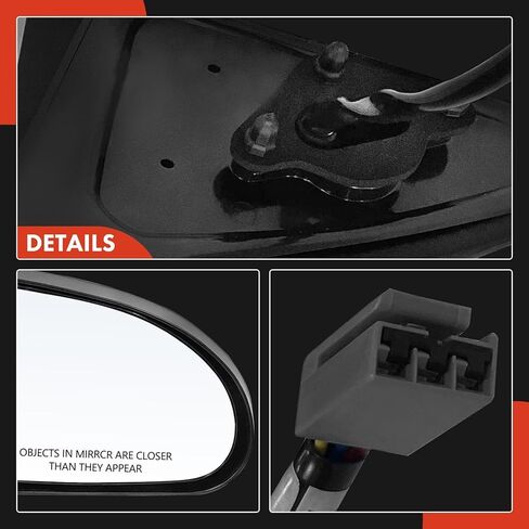 A-Premium Passenger Side Power Door Mirror - Compatible with Ford F-150 F150 1998 1999 2000 - Non-Heated Manual Folding Black - Replace# F75Z17682JAA in Kuwait