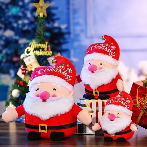 Cute Santa Claus Plush Toy, 7.8" Santa Claus Stuffed Toy with Bell, Christmas Plush Toys Xmas Decoration Indoor in Saudi Arabia