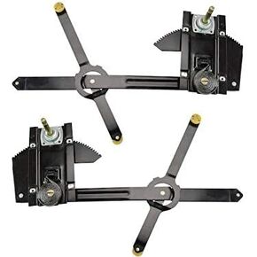 Front Manual Window Regulator Set - 2 Piece - Compatible with 1977-1986 Chevy C10 in Saudi Arabia