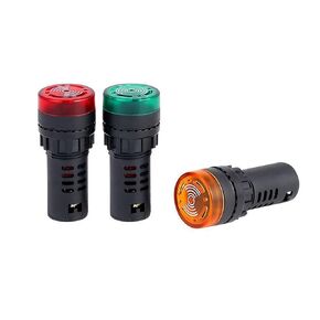 طنان فلاش AD16-22SM AC/DC 220V24V12V إنذار صوت وضوء LED متقطع بصوت عالٍ (22 مم أحمر ACDC 36V) in Kuwait