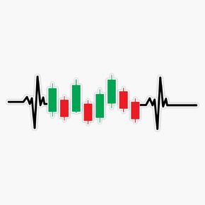 Y3S trading heartbeat | trader lifestyle | forex lifestyle | cryptocurrency | crypto trading Sticker Vinyl Bumper Sticker Decal Waterproof 5'' in Saudi Arabia