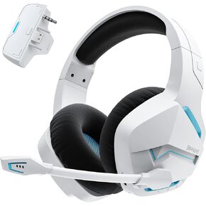 سماعة ألعاب لاسلكية من BINNUNE مع ميكروفون للكمبيوتر الشخصي PS4 PS5 بلاي ستيشن 4 5، سماعات رأس بلوتوث لاسلكية 2.4G للألعاب مع ميكروفون للكمبيوتر المحمول، أسود in Kuwait