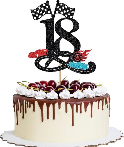 سباق السيارات 6 عيد ميلاد كعكة توبر، بريق سريع ستة كعكة توبر، العلم متقلب، سباق المسار عيد ميلاد عمره ستة سنوات، بنين بنات العلم متقلب تحت عنوان لوازم الحفلات in Kuwait