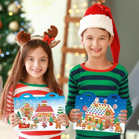 100 عيد الميلاد الزنجبيل منزل 3D منتفخ ملصق كتاب النشاط للأطفال الصغار الأطفال قابلة لإعادة الاستخدام عيد الميلاد ملصقات الزنجبيل منزل عيد الميلاد الحرفية الشتاء عطلة نافذة الشارات الأعمار 4+ الهدايا اللعب لوازم صالح in Saudi Arabia