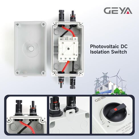 32 Amp DC1200V Solar Disconnect Switch Isolator Switch with IP66 Waterproof Enclosure PV Panel Disconnect On-Off for Solar Systems in Saudi Arabia