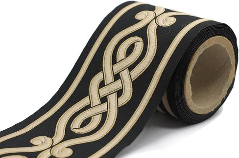 3.8 Yards Spool 3.9" Spiral Drapery Trim Jacquard Ribbon for Your Drapes Curtains Drapery Banding Trim Tape V4 142 in Saudi Arabia