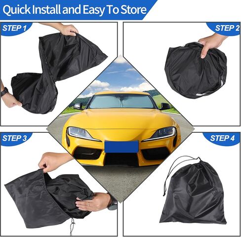 Windshield Sunshade Fit for Toyota Supra GR A90 A91 MK5 2019-2025, Folding Car Sun Shade for Front Window, Auto Sun Protection Visors Blocks UV Rays and Keeps Vehicle Cool, 1PCS in Saudi Arabia