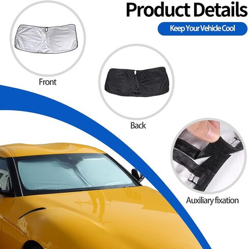 Windshield Sunshade Fit for Toyota Supra GR A90 A91 MK5 2019-2025, Folding Car Sun Shade for Front Window, Auto Sun Protection Visors Blocks UV Rays and Keeps Vehicle Cool, 1PCS in Saudi Arabia