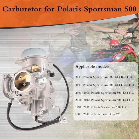 500 Carburetor Compatible with Polaris Sportsman 500 4X4 HO 2001-2005 & 2010-2012, Trail Boss 325 2000-2002, Scrambler 500 4x4 1997-2009 Replace part # 3131557 3131453 in Saudi Arabia