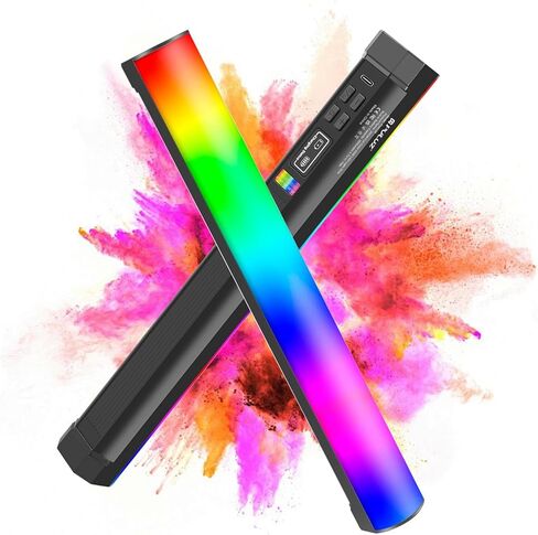 PULUZ RGB LED Video Light Stick, Photography Lighting Wand with 132 LEDs Lights, Dimmable 2500K~9000K CRI95+ Full Color LED Light with 2600mAh Battery, 20 Light Scenes in Saudi Arabia