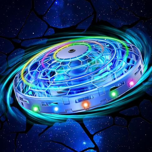 Mini Drone for Kids,Hand Operated UFO Toy,Hover Boomerang Ball with LED,Child-Safe Design UFO Drone,Easy Indoor Outdoor Flying Toys,Flying Orb Ball Drone for Kids 6-8-12 Boys Girls,Cool Christmas Birthday Gift (Purple) in Saudi Arabia